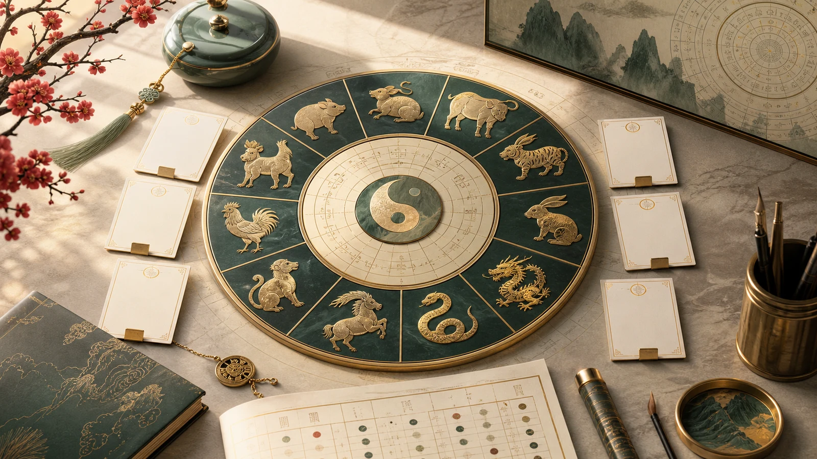 Chinese zodiac years calculator with animal signs and element lookup