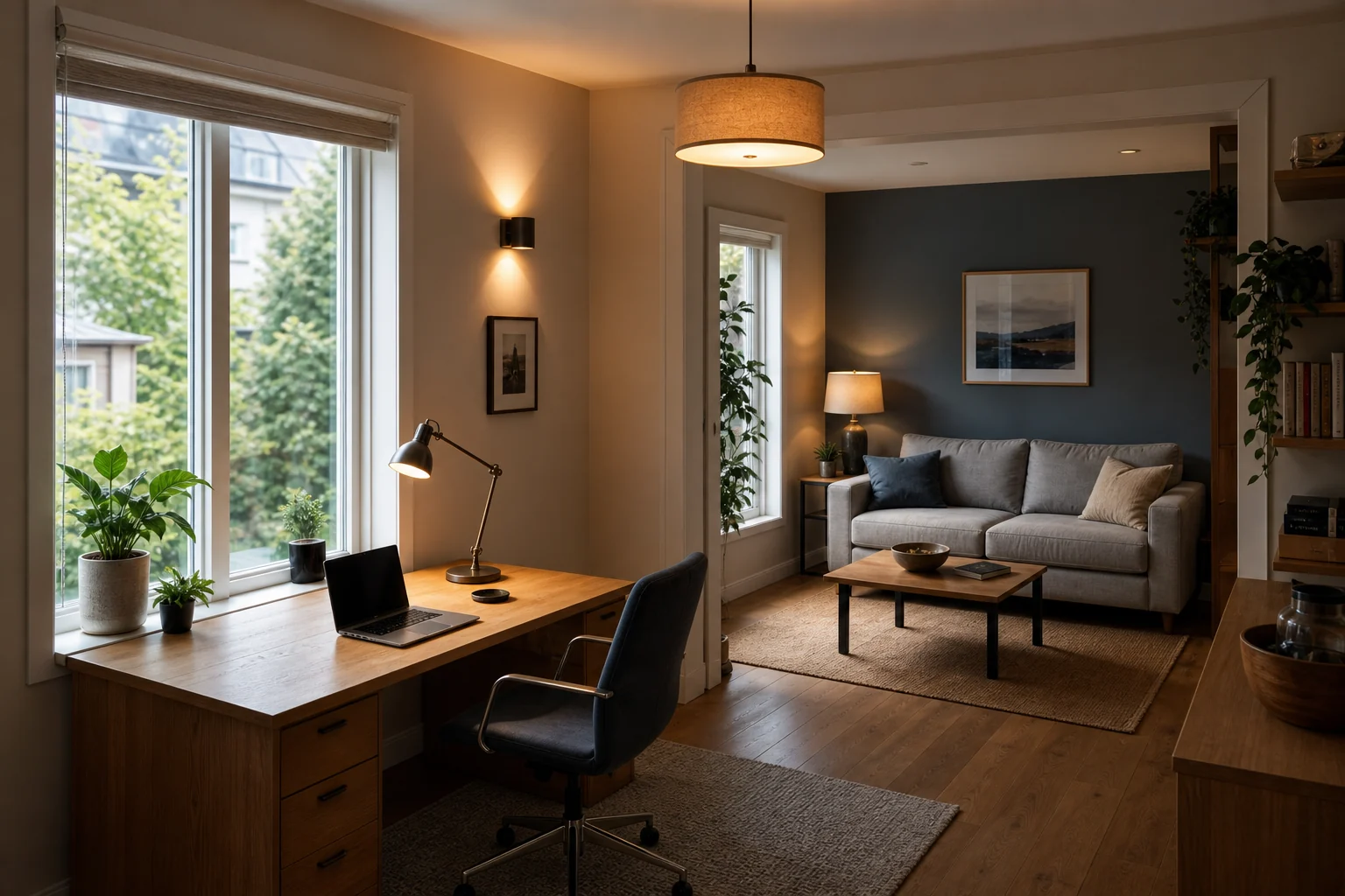 Layered daylight, ambient light, and task light in one home