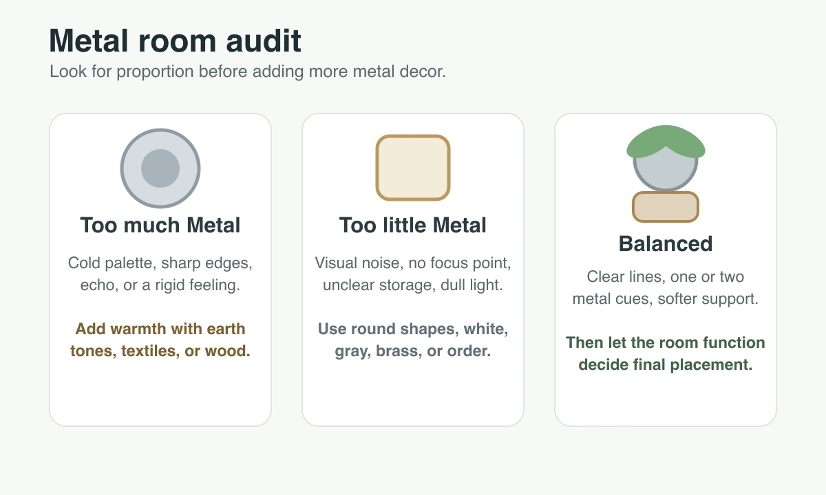 Metal element room audit
